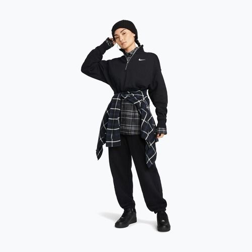 Felpa donna Nike Sportswear Phoenix Fleece 1/2 Zip Cropped black/sail