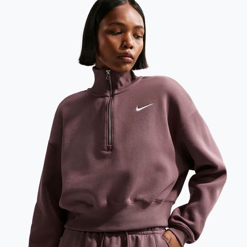 Felpa donna Nike Sportswear Phoenix Fleece 1/2 Zip Cropped tattoo/sail