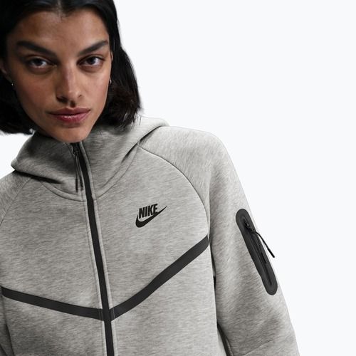 Felpa donna Nike Sportswear Tech Fleece Windrunner dark grey heather/black