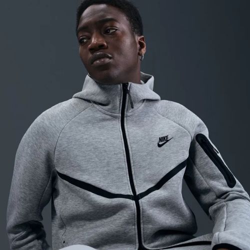 Giacca da uomo Nike Tech Windrunner Full Zip cave dark grey heather/black
