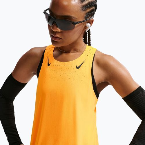 Canotta da running donna Nike AeroSwift Dri-Fit ADV Singlet laser orange/black