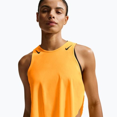 Top da corsa donna Nike AeroSwift Dri-Fit ADV Cropped Tank Top laser orange/black