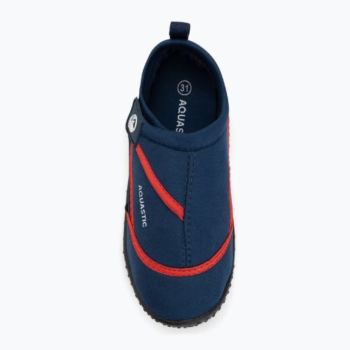 Scarpe da scoglio bambini AQUASTIC Nino navy blue/red