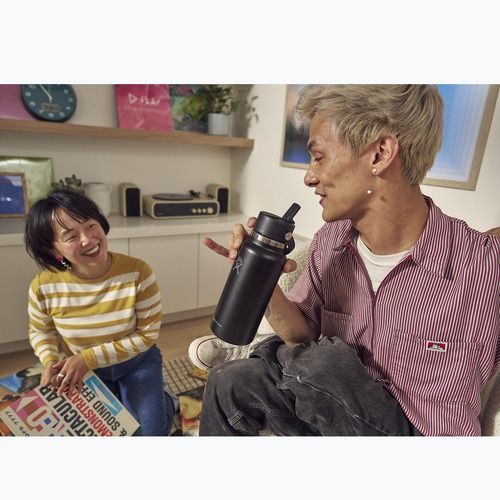 Borraccia termica Hydro Flask Wide Flex Straw 946 ml black