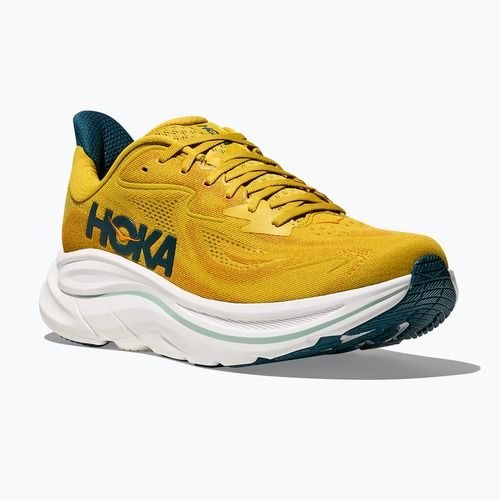 Scarpe da corsa da uomo HOKA Clifton 10 yellow gold/tidal wave