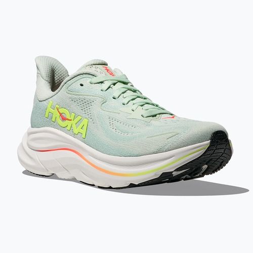 Scarpe da corsa da donna HOKA Clifton 10 sea glass/neon flame
