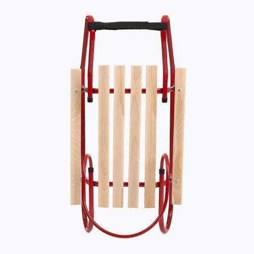 Slitte metalliche HUMBAKA with backrest and footrests red