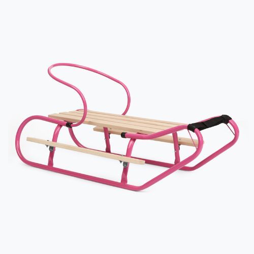 Slitte metalliche HUMBAKA with backrest and footrests pink