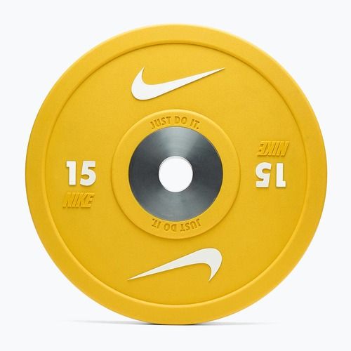 Dischi bumper Nike Strength Pro Urethane Bumper Plates 15 kg yellow/white