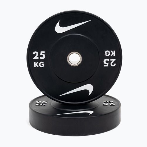 Peso per bumper Nike Strength Rubber Bumper Plates 25 kg black/white