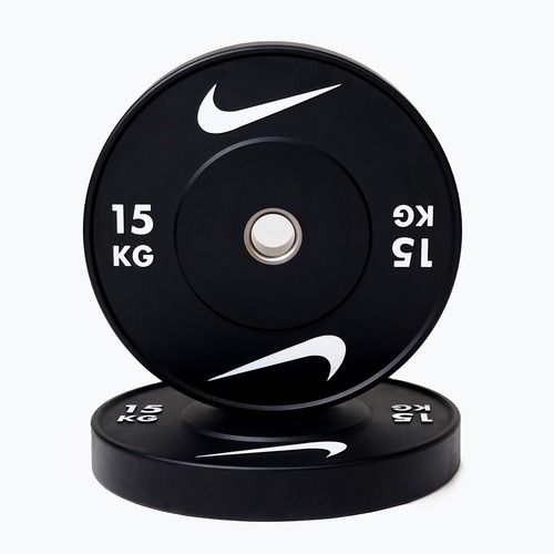 Peso bumper Nike Strength Rubber Bumper Plates 15 kg black/white