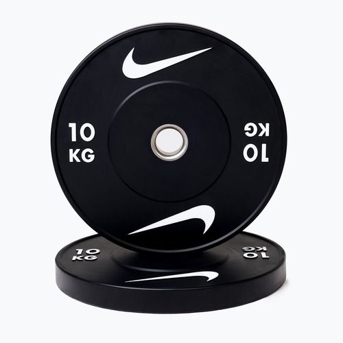 Piastra bumper Nike Strength Rubber Bumper Plates 10 kg black/white