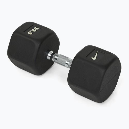 Manubrio gommato Nike Strength Hex Dumbbell 22,5 kg black/white
