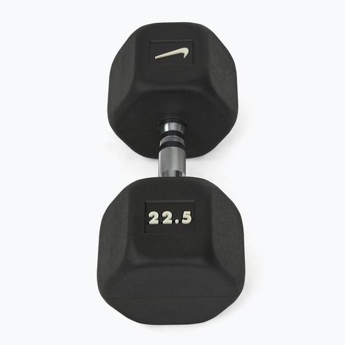 Manubrio gommato Nike Strength Hex Dumbbell 22,5 kg black/white