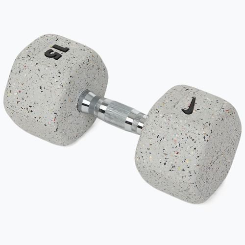 Manubrio gommato Nike Strength Grind Hex Dumbbell 15 kg wolf grey