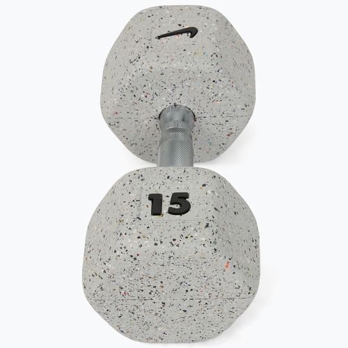 Manubrio gommato Nike Strength Grind Hex Dumbbell 15 kg wolf grey