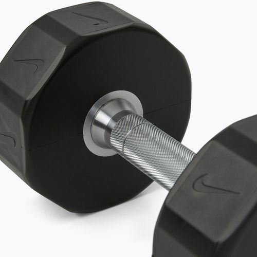 Manubrio cromato Nike Strength Pro Urethane Dumbbell 12 kg black/white