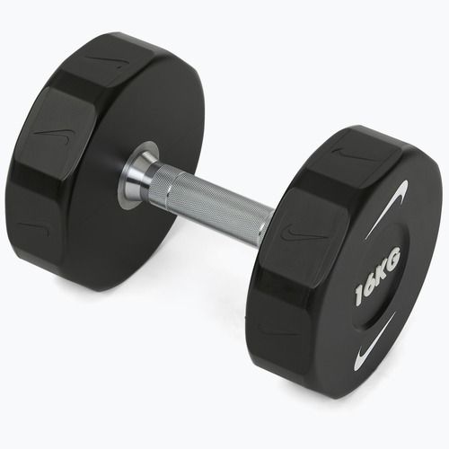 Manubrio cromato Nike Strength Pro Urethane Dumbbell 16 kg black/white