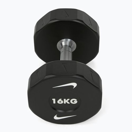 Manubrio cromato Nike Strength Pro Urethane Dumbbell 16 kg black/white