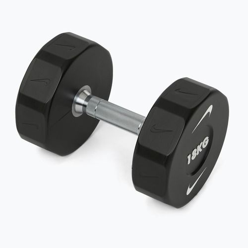 Manubrio cromato Nike Strength Pro Urethane Dumbbell 18 kg black/white