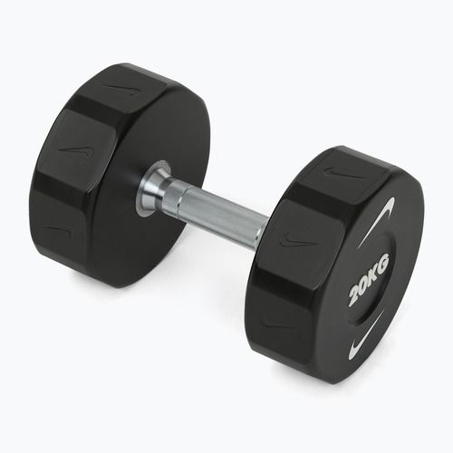 Manubrio cromato Nike Strength Pro Urethane Dumbbell 20 kg black/white
