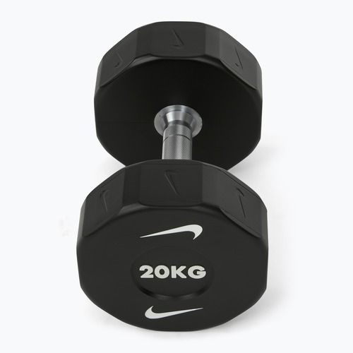 Manubrio cromato Nike Strength Pro Urethane Dumbbell 20 kg black/white