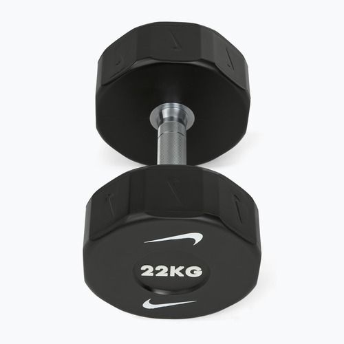 Manubrio cromato Nike Strength Pro Urethane Dumbbell 22 kg black/white