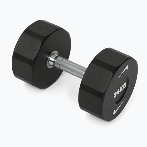 Manubrio cromato Nike Strength Pro Urethane Dumbbell 24 kg black/white