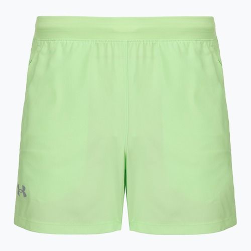 Pantaloncini da running da uomo Under Armour Launch 5" lumos lime/white