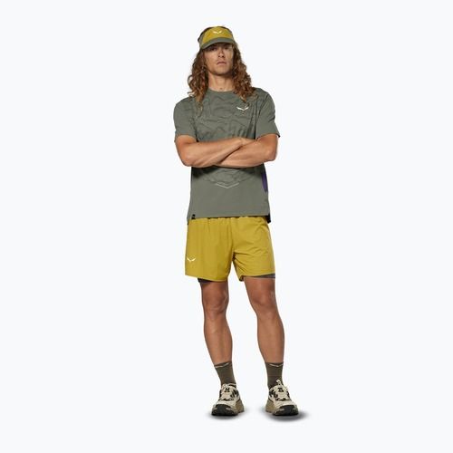 Pantaloncini da trekking da uomo Salewa Pedroc DST 2IN1 olive oil int/0870