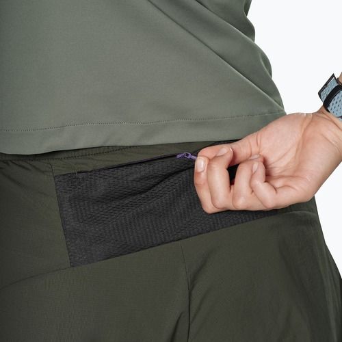 Pantaloncini da trekking da donna Salewa Pedroc DST 2IN1 dark olive int/0870