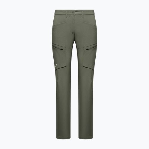 Pantaloni softshell da donna Salewa Puez DST Cargo faded green