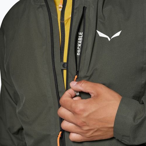 Giacca antipioggia da uomo Salewa Pedroc 2 PTX 2.5 Light faded green