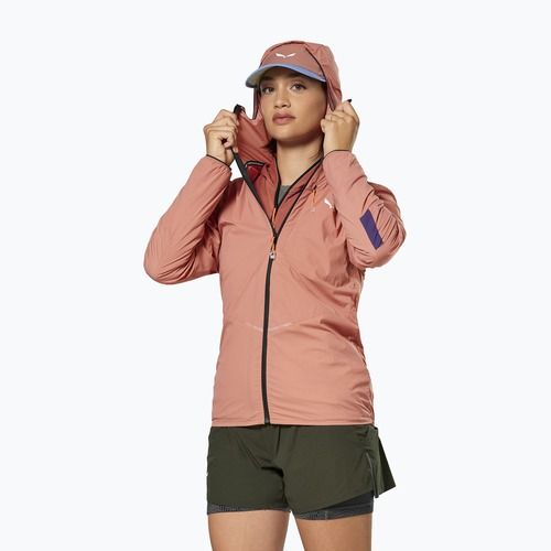 Giacca antivento da donna Salewa Pedroc Wind HD Light desert pink