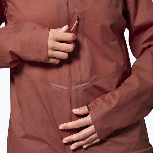Giacca antipioggia da donna Salewa Pedroc 2 PTX 2.5 Light etruscan red
