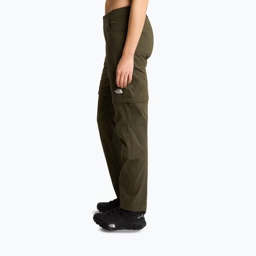 Pantaloni da trekking da donna The North Face Exploration Regular Straight Convertible taupe green