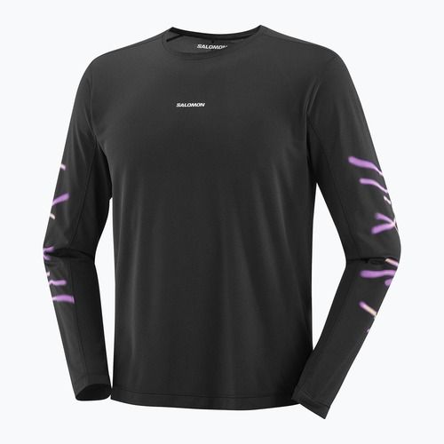 Maglia a maniche lunghe da running da uomo Salomon Shakeout Core deep black