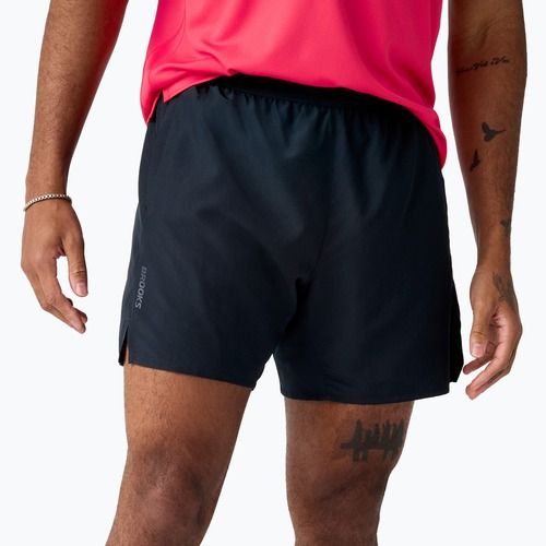 Pantaloncini da running da uomo Brooks Dash 2in1 black