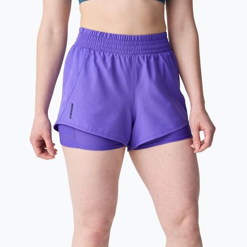 Pantaloncini da running da donna Brooks Dash 2in1 violet