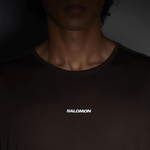 Maglietta da running da uomo Salomon Shakeout Core cofee bean