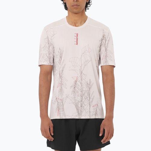 Maglietta da running da uomo Salomon S/Lab Ultra Tee Aop lilac ash