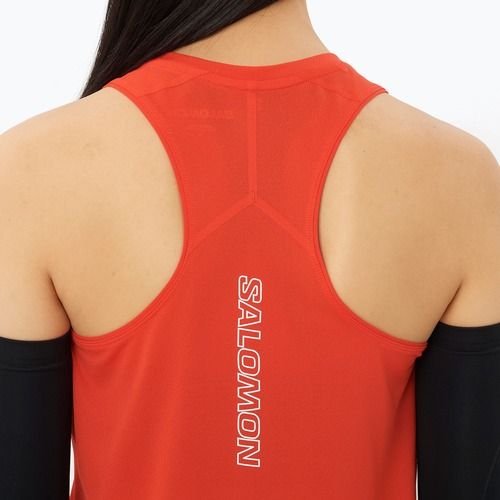 Canotta da corsa da donna Salomon Sense Aero Short Tank fiery red