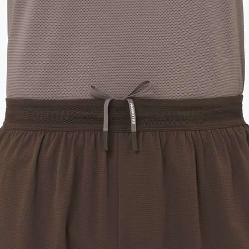 Pantaloncini da corsa da uomo Salomon Sense Aero 7" coffee bean