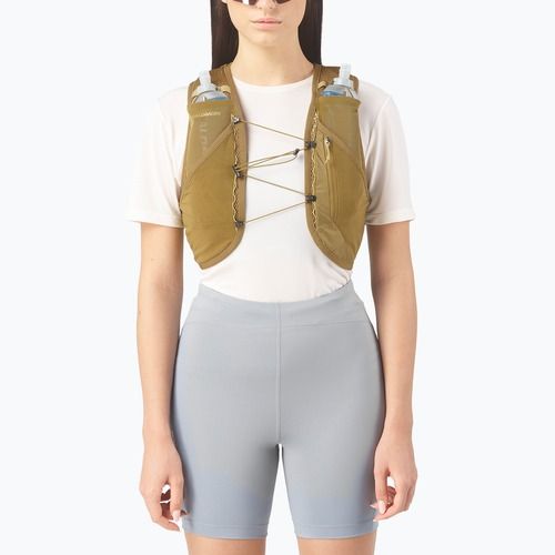 Gilet da corsa Salomon Active Skin 4 Set brilliant olive/willow