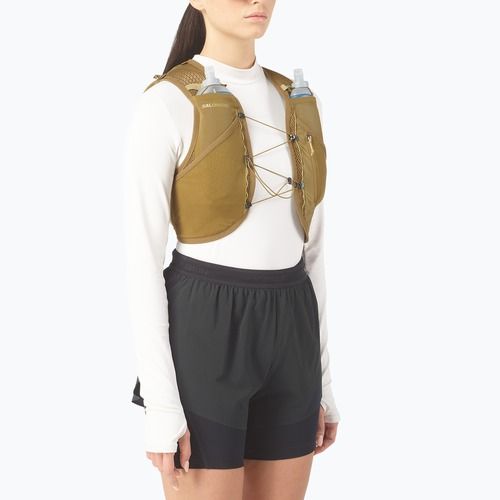 Gilet da corsa Salomon Active Skin 8 Set brilliant olive/willow
