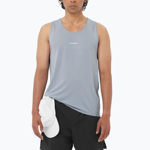 Canotta da corsa da uomo Salomon Sense Aero Singlet GFX trade winds