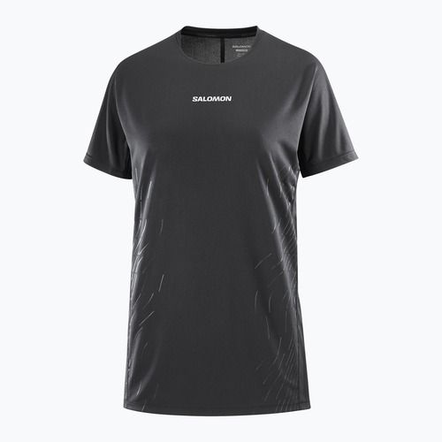 Maglietta da corsa da donna Salomon Sense Aero SS Tee GFX deep black