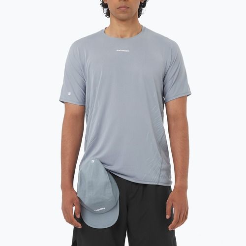 Maglietta da corsa da uomo Salomon Sense Aero SS Tee GFX trade winds
