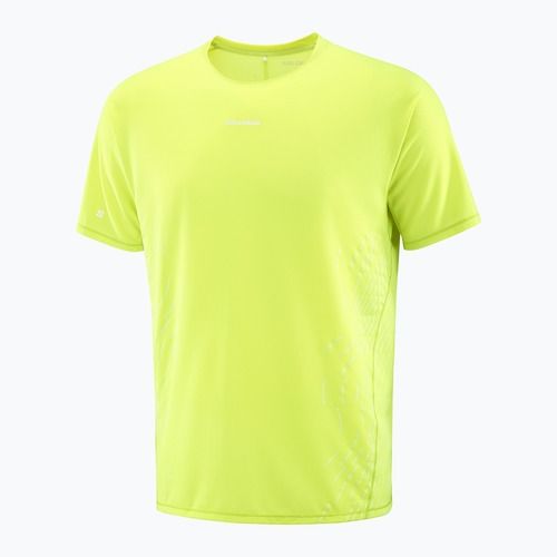 Maglietta da running da uomo Salomon Sense Aero SS Tee GFX acid lime