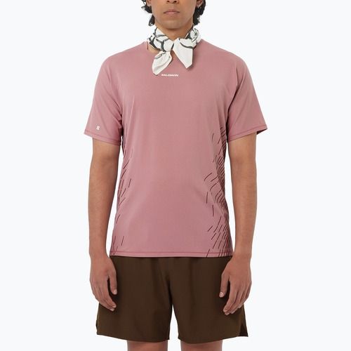 Maglietta da running da uomo Salomon Sense Aero SS Tee GFX dusky orchid